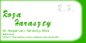 roza haraszty business card