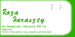 roza haraszty business card